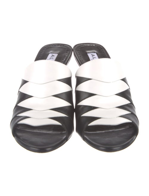 Alaïa Leather Printed Slides