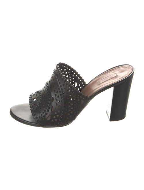 Alaïa Leather Lasercut Accents Slides