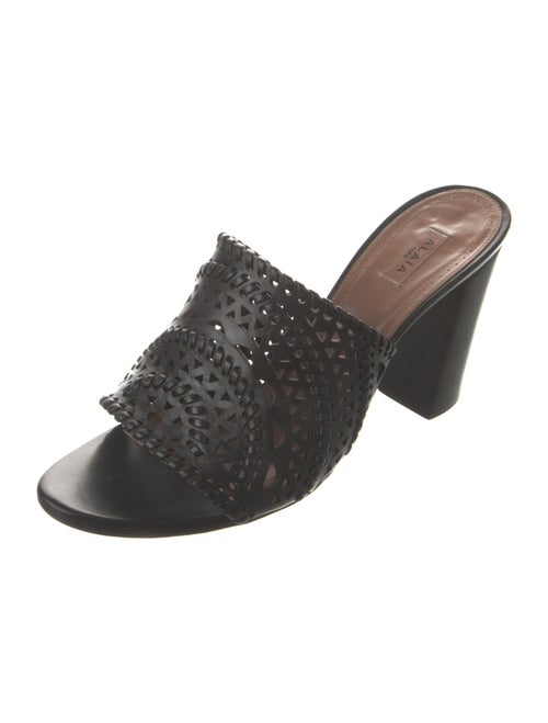 Alaïa Leather Lasercut Accents Slides