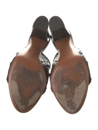 Alaïa Leather Lasercut Accents Slides