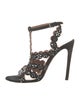 Alaïa Suede Crystal Embellishments Gladiator Sandals
