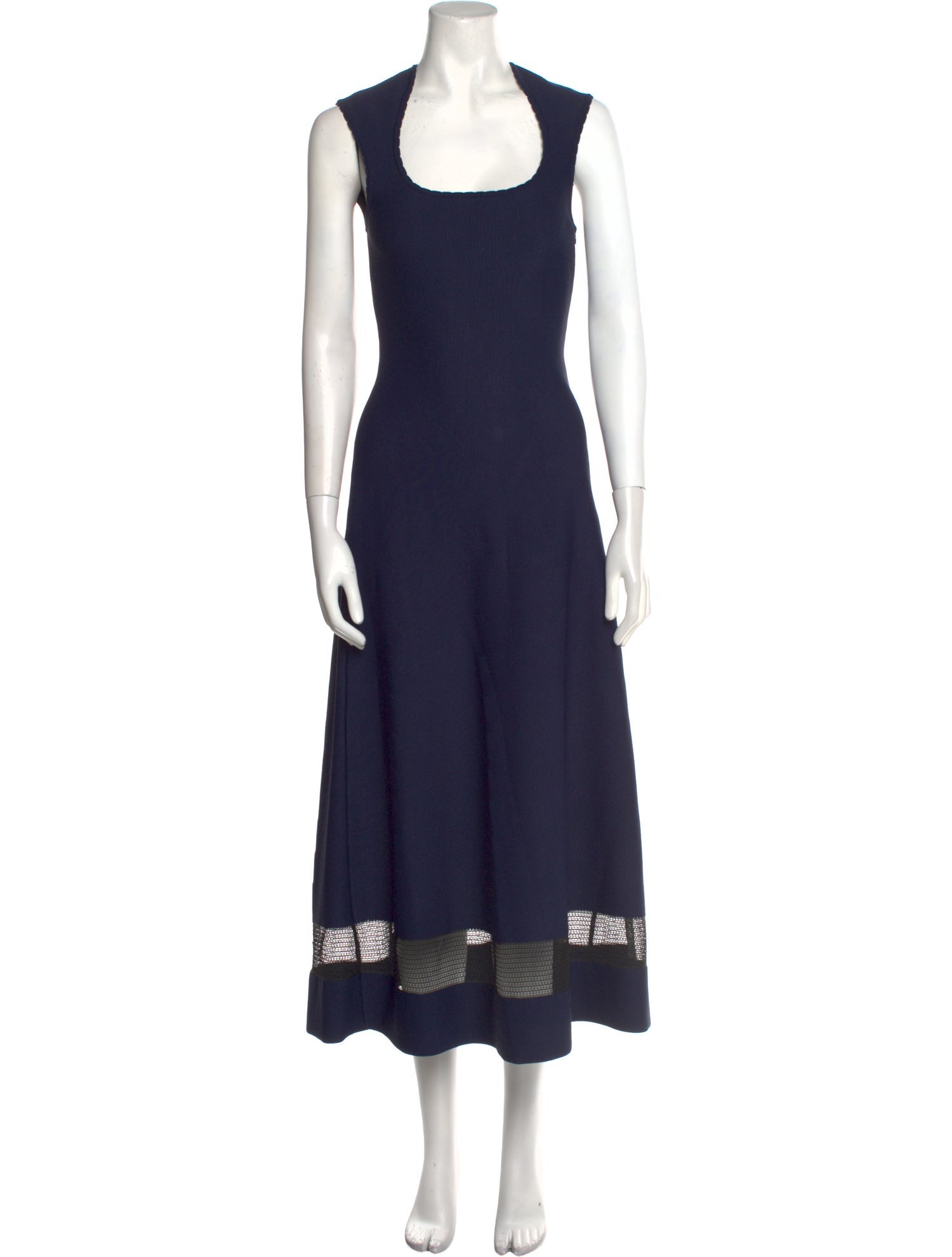 Alaïa Square Neckline Long Dress