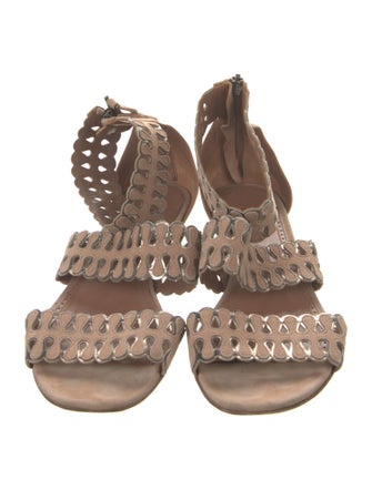 Alaïa Suede Gladiator Sandals