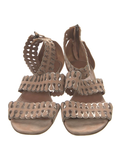 Alaïa Suede Gladiator Sandals