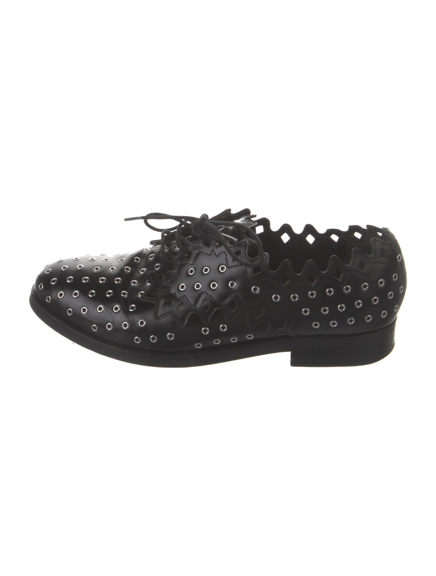 Alaïa Leather Lasercut Accents Oxfords