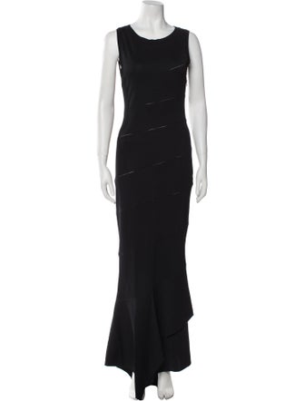 Alaïa Scoop Neck Long Dress