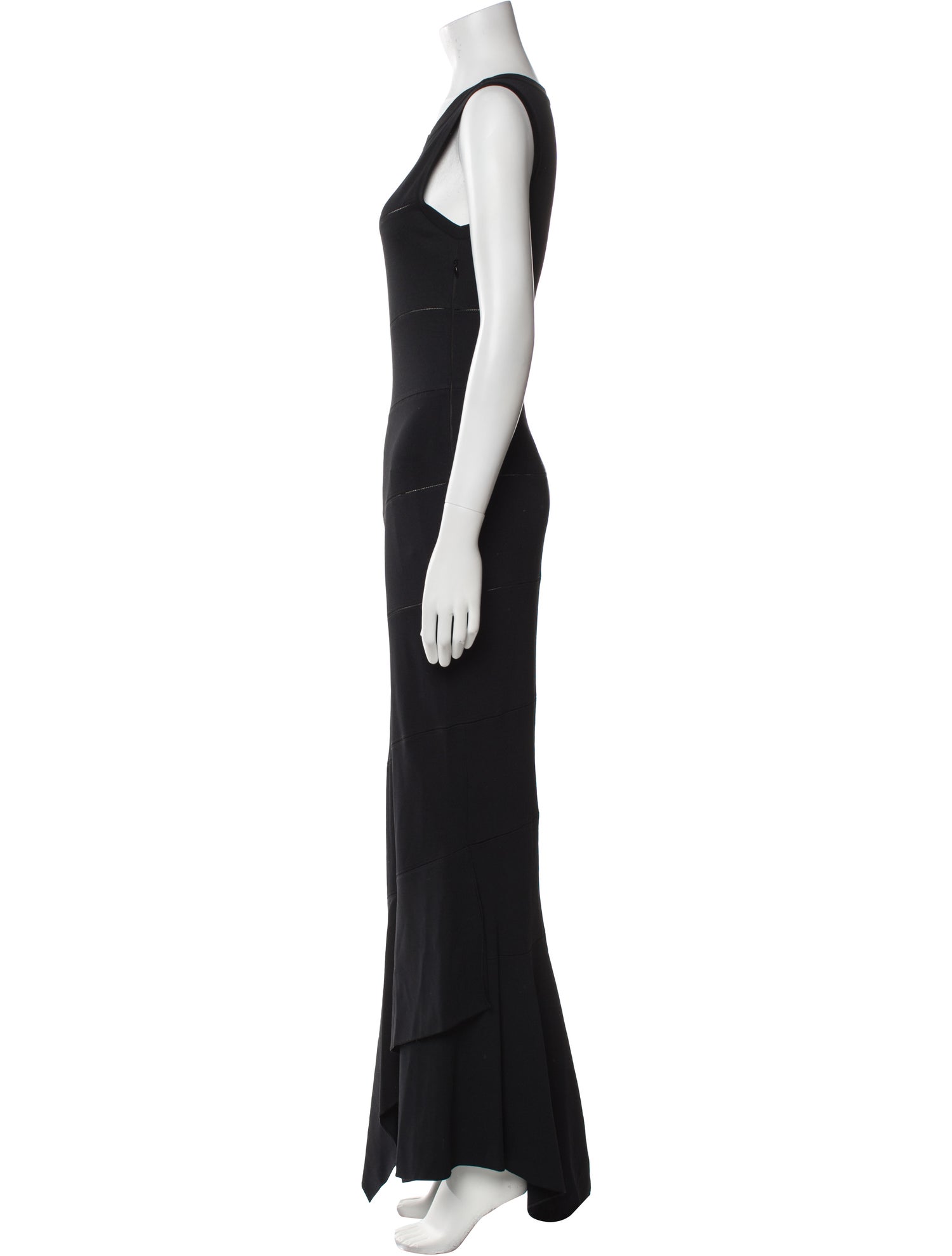 Alaïa Scoop Neck Long Dress