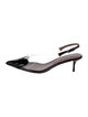 Alaïa Patent Leather Leather Trim Embellishment Slingback Pumps