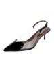 Alaïa Patent Leather Leather Trim Embellishment Slingback Pumps