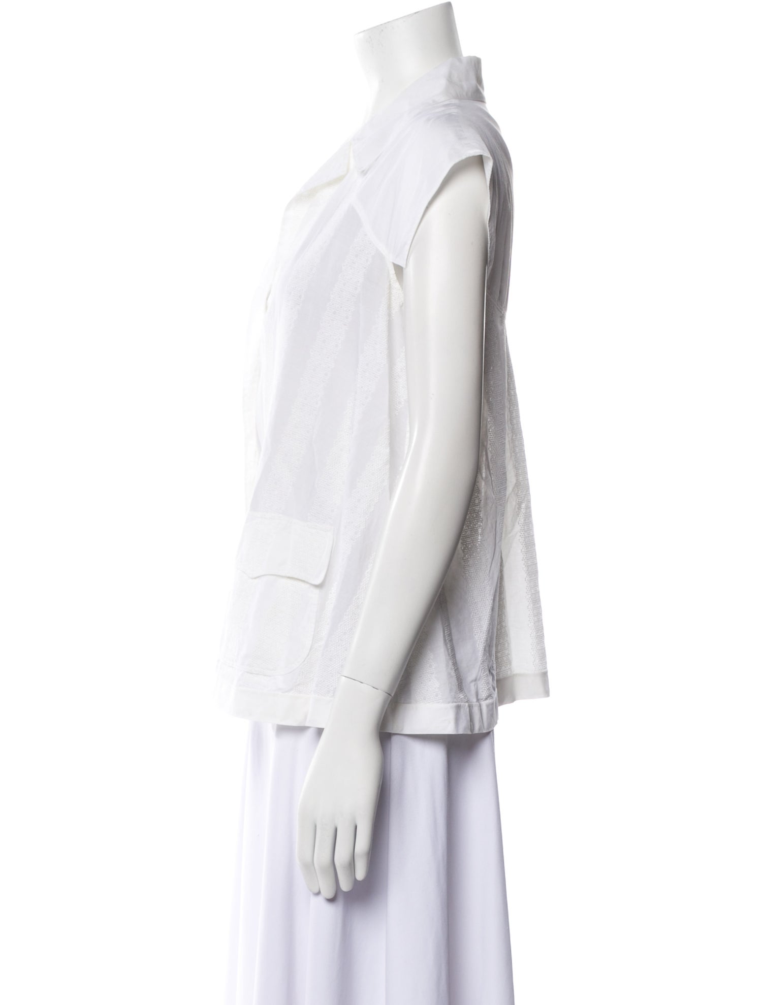 Alaïa Short Sleeve Button-Up Top