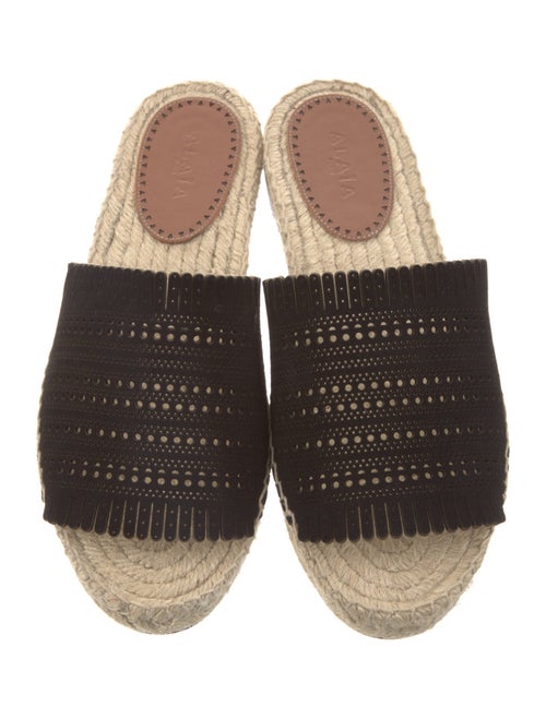 Alaïa Suede Lasercut Accents Espadrilles