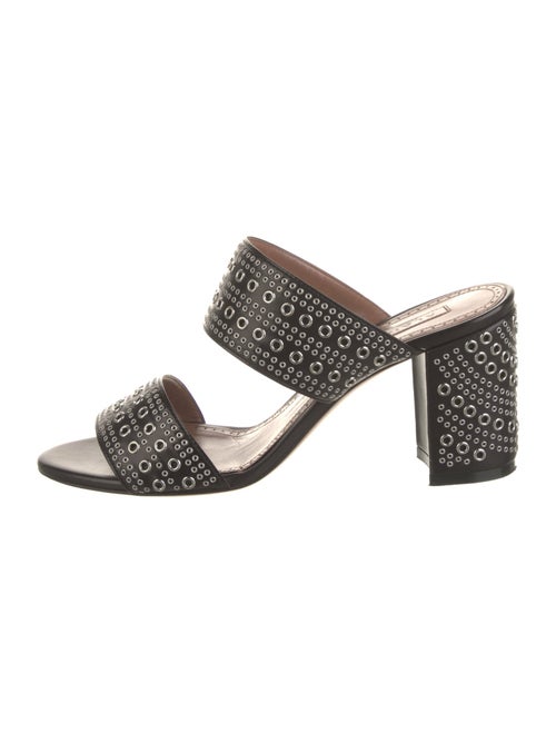 Alaïa Leather Printed Slides