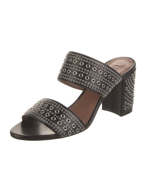 Alaïa Leather Printed Slides