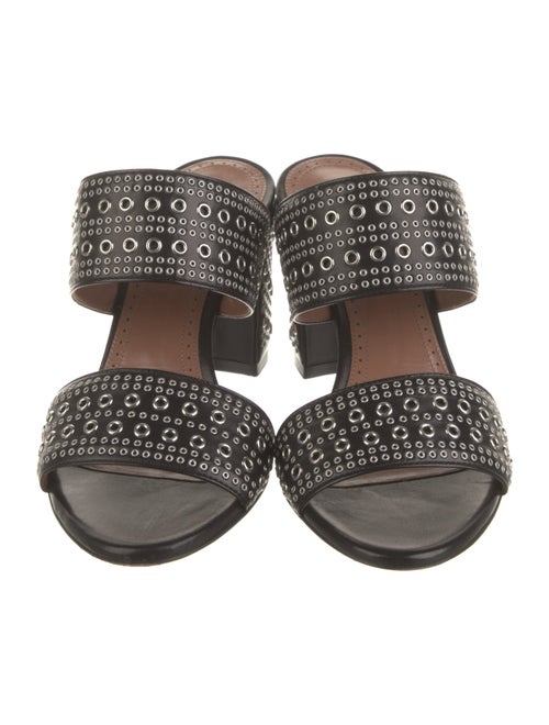 Alaïa Leather Printed Slides