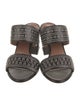 Alaïa Leather Printed Slides