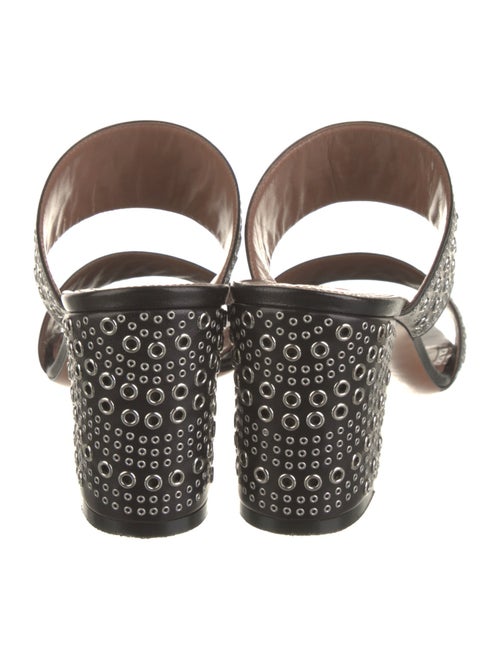 Alaïa Leather Printed Slides