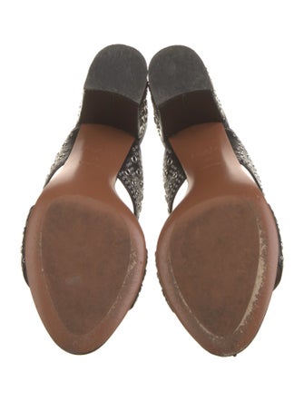 Alaïa Leather Printed Slides