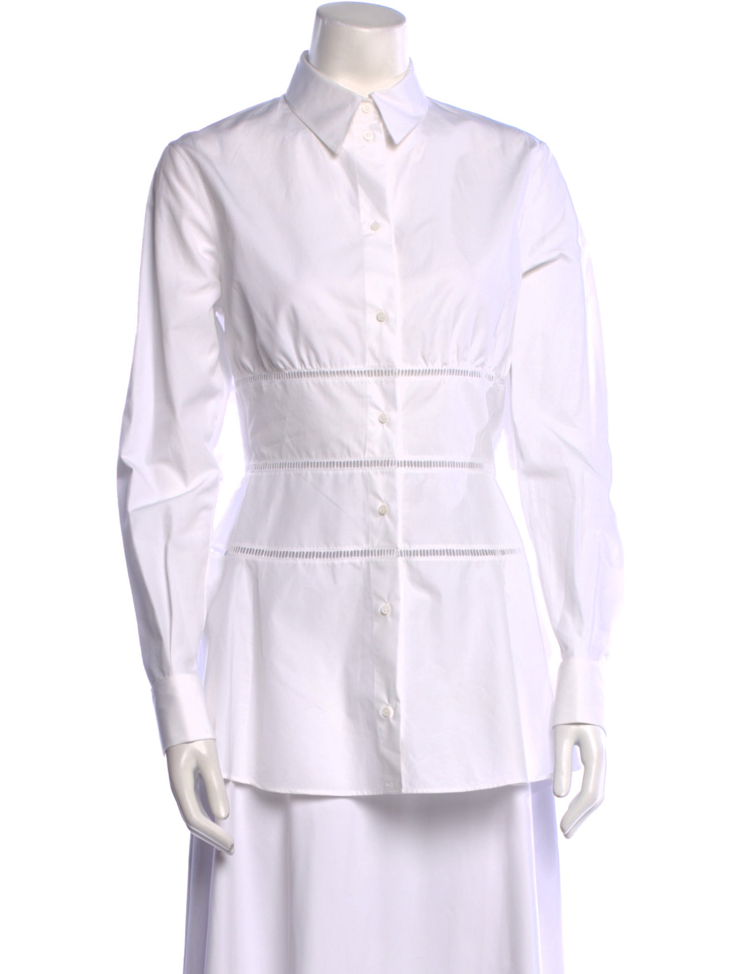 Alaïa Long Sleeve Button-Up Top