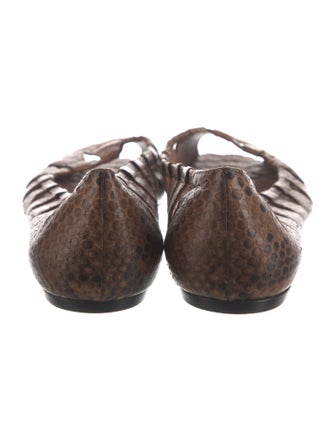 Alaïa Snakeskin Animal Print Ballet Flats