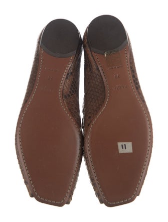 Alaïa Snakeskin Animal Print Ballet Flats