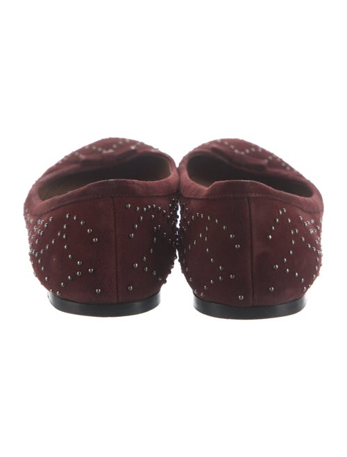 Alaïa Leather Bow Accents Ballet Flats