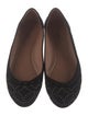 Alaïa Suede Studded Accents Ballet Flats