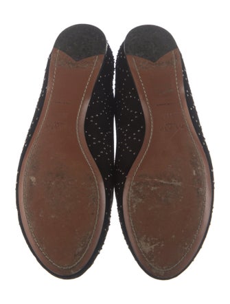 Alaïa Suede Studded Accents Ballet Flats