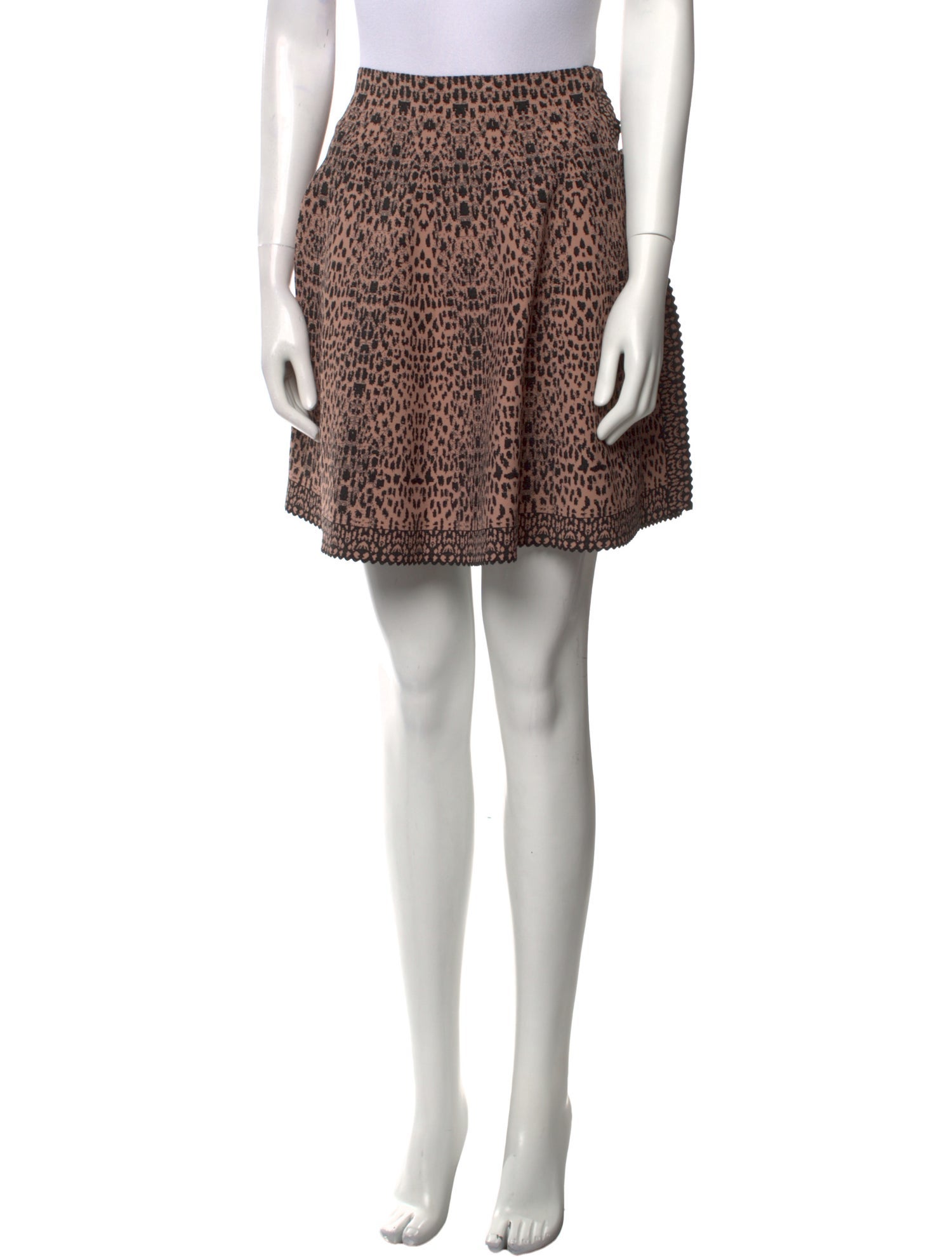 Alaïa Animal Print Mini Skirt
