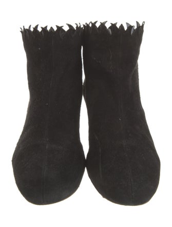 Alaïa Suede Scalloped Accent Boots