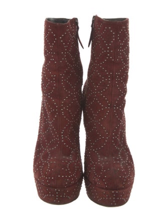 Alaïa Suede Studded Accents Boots