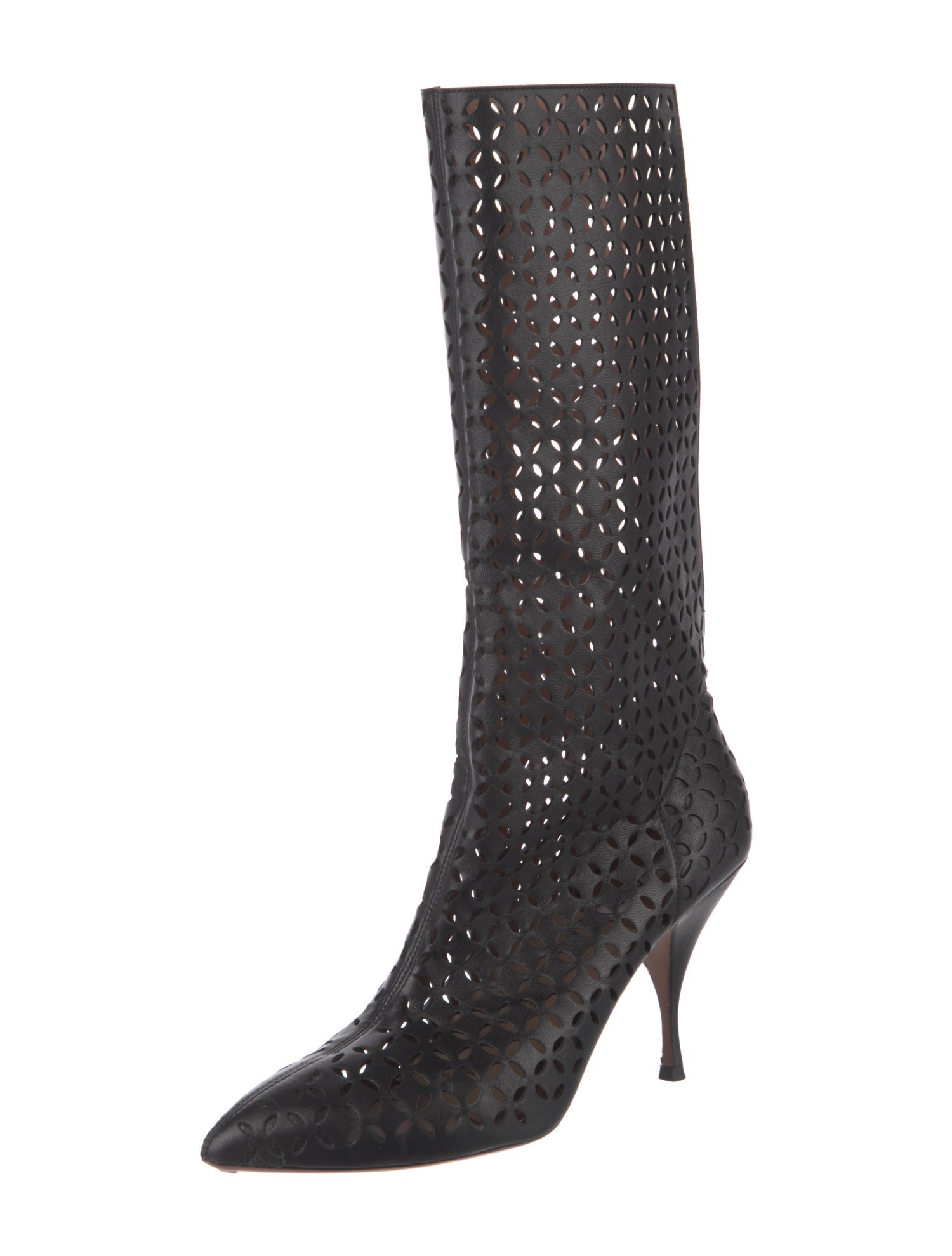 Alaïa Leather Patterned Boots