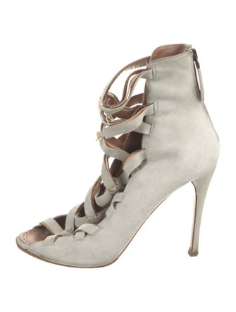 Alaïa Suede Lace-Up Boots