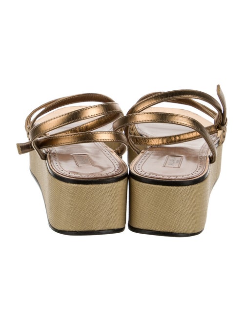 Alaïa Canvas Leather Trim Embellishment Espadrilles