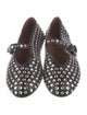 Alaïa Leather Printed Mary Jane Flats