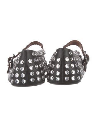 Alaïa Leather Printed Mary Jane Flats