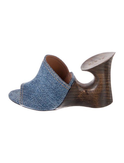 Alaïa Denim Slides