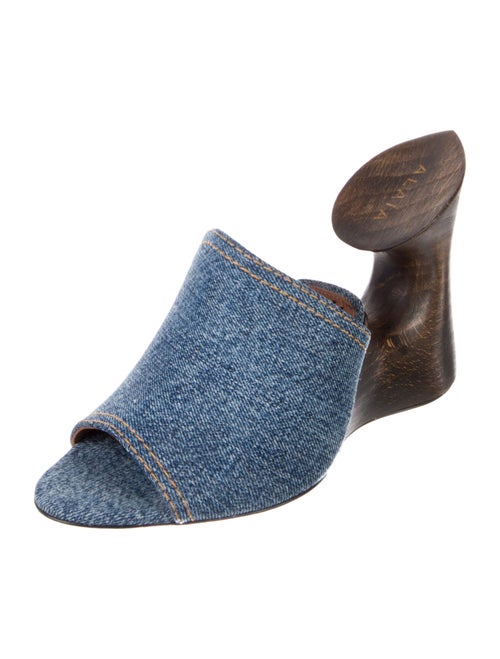 Alaïa Denim Slides