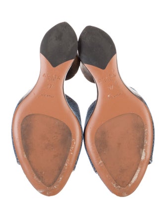 Alaïa Denim Slides