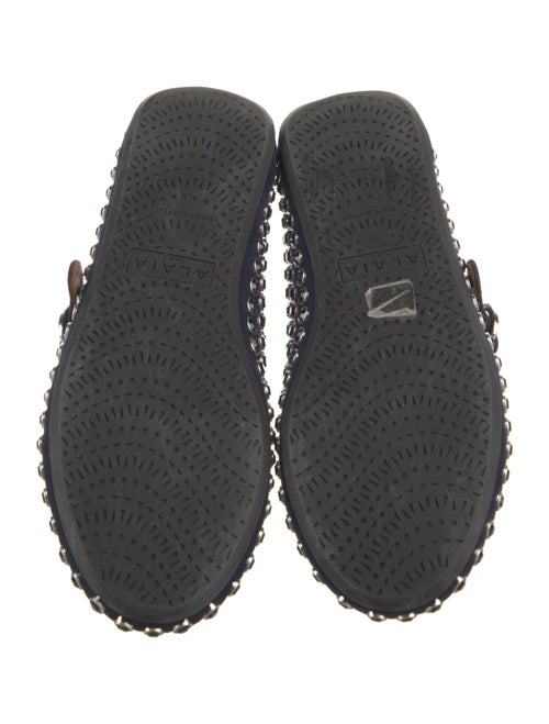 Alaïa Suede Polka Dot Print Mary Jane Flats