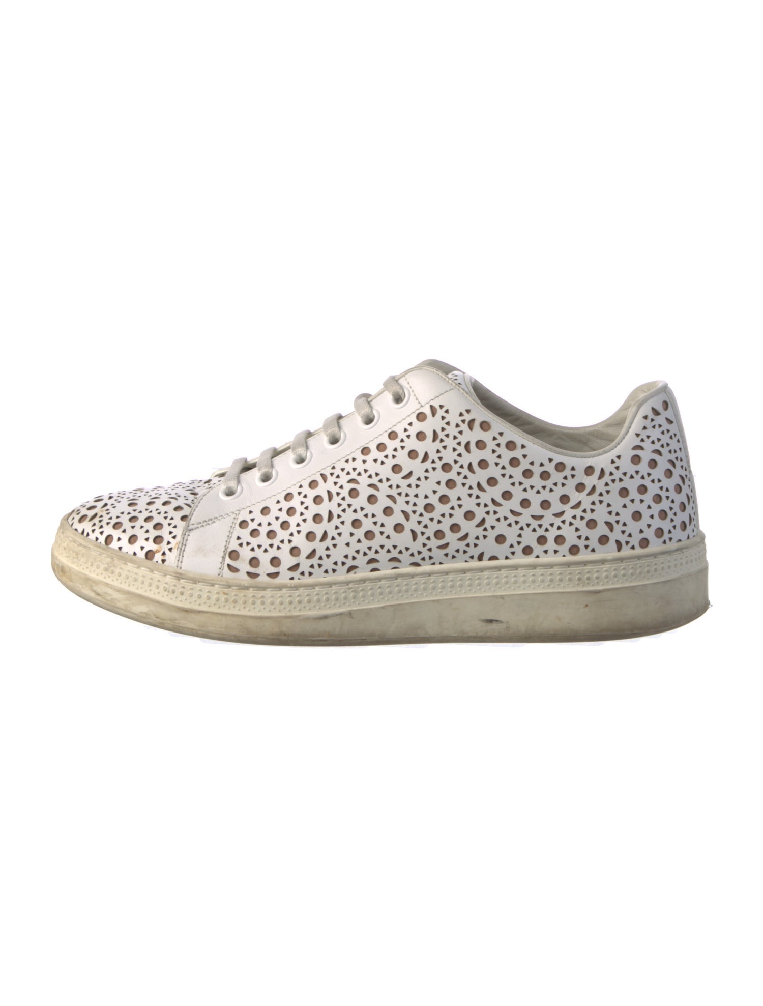 Alaïa Leather Printed Sneakers