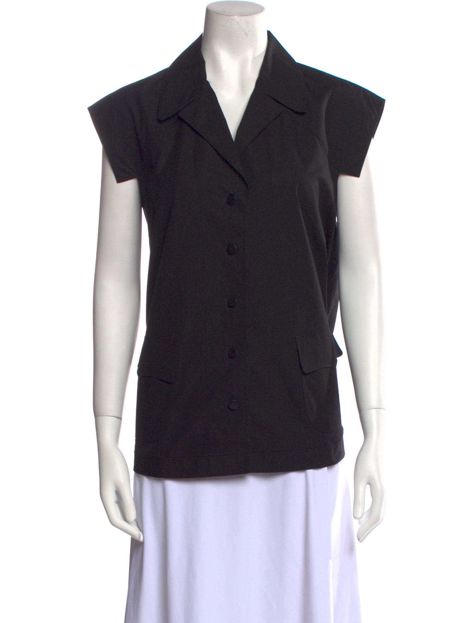 Alaïa Short Sleeve Button-Up Top