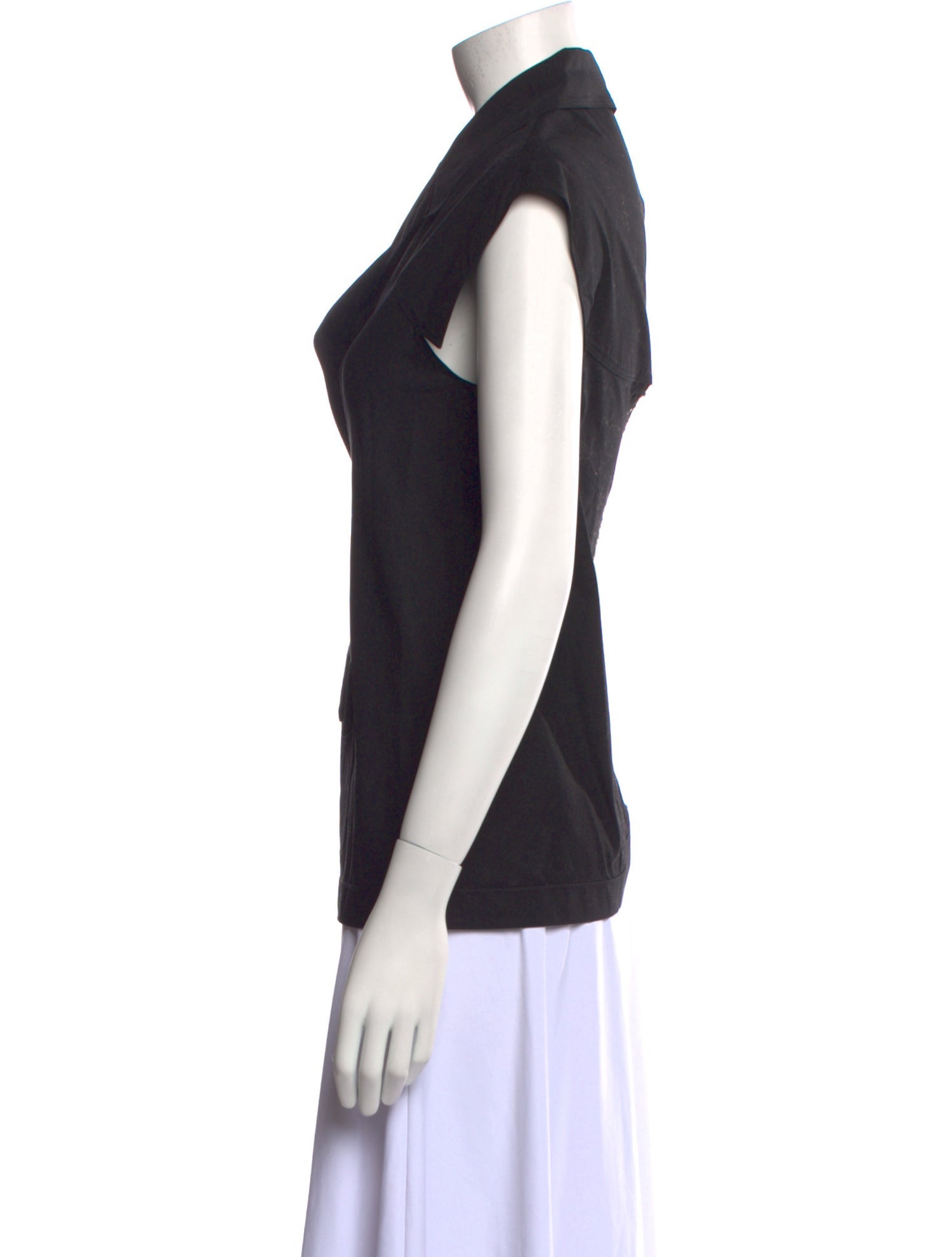 Alaïa Short Sleeve Button-Up Top