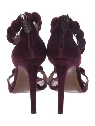 Alaïa Velvet Studded Accents Sandals
