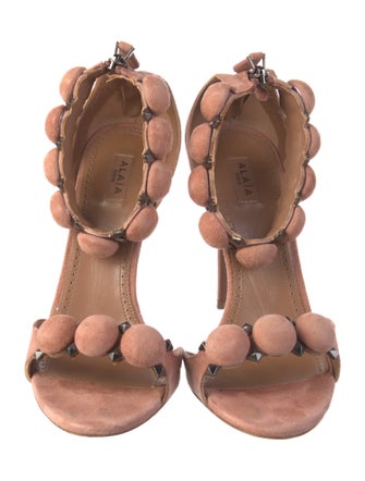 Alaïa Suede Studded Accents Sandals