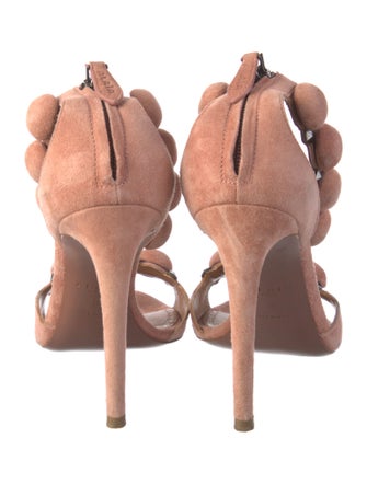 Alaïa Suede Studded Accents Sandals