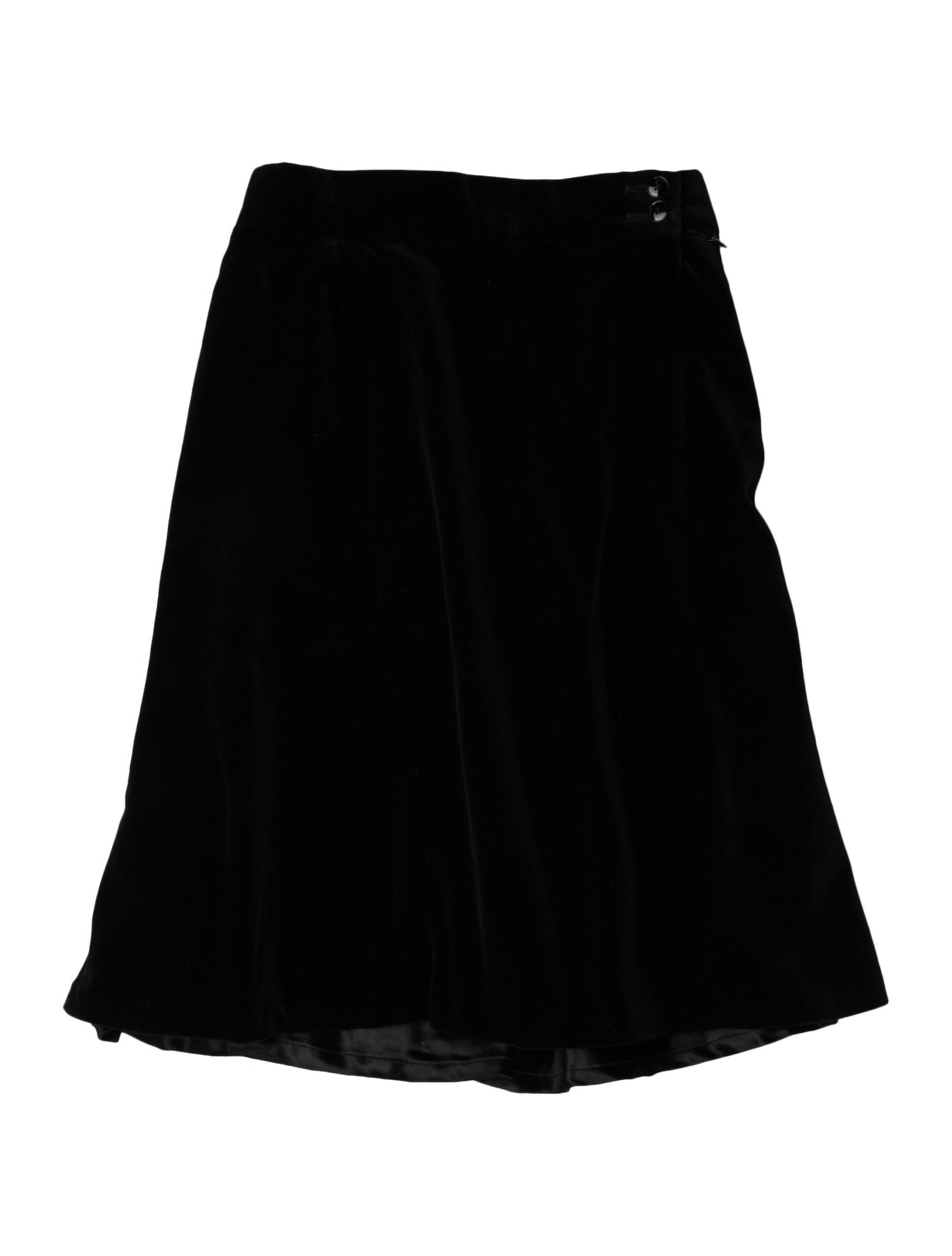 Saint Laurent Wool Knee-Length Skirt - Blue Skirts, Clothing