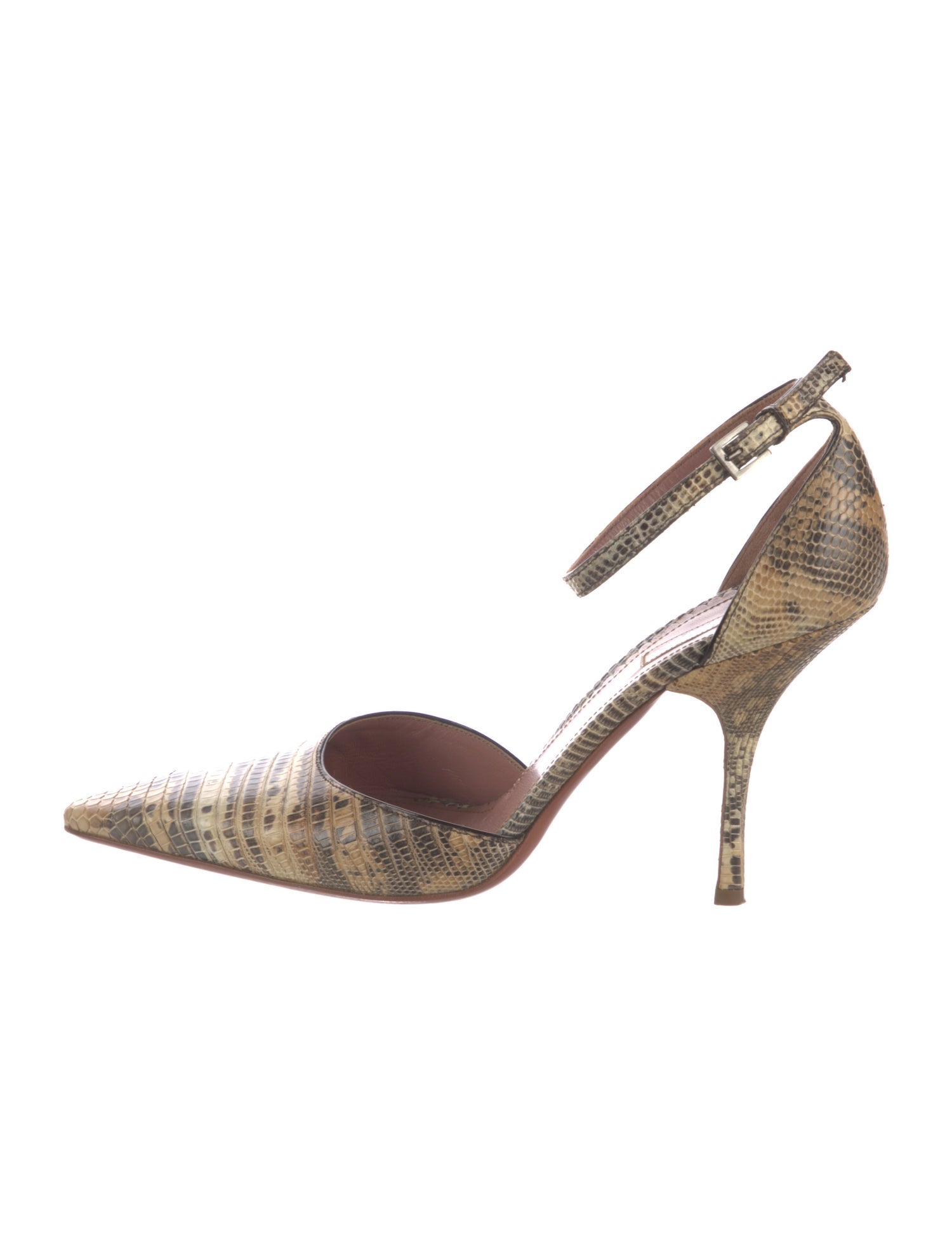 Alaïa Lizard Animal Print D'Orsay Pumps
