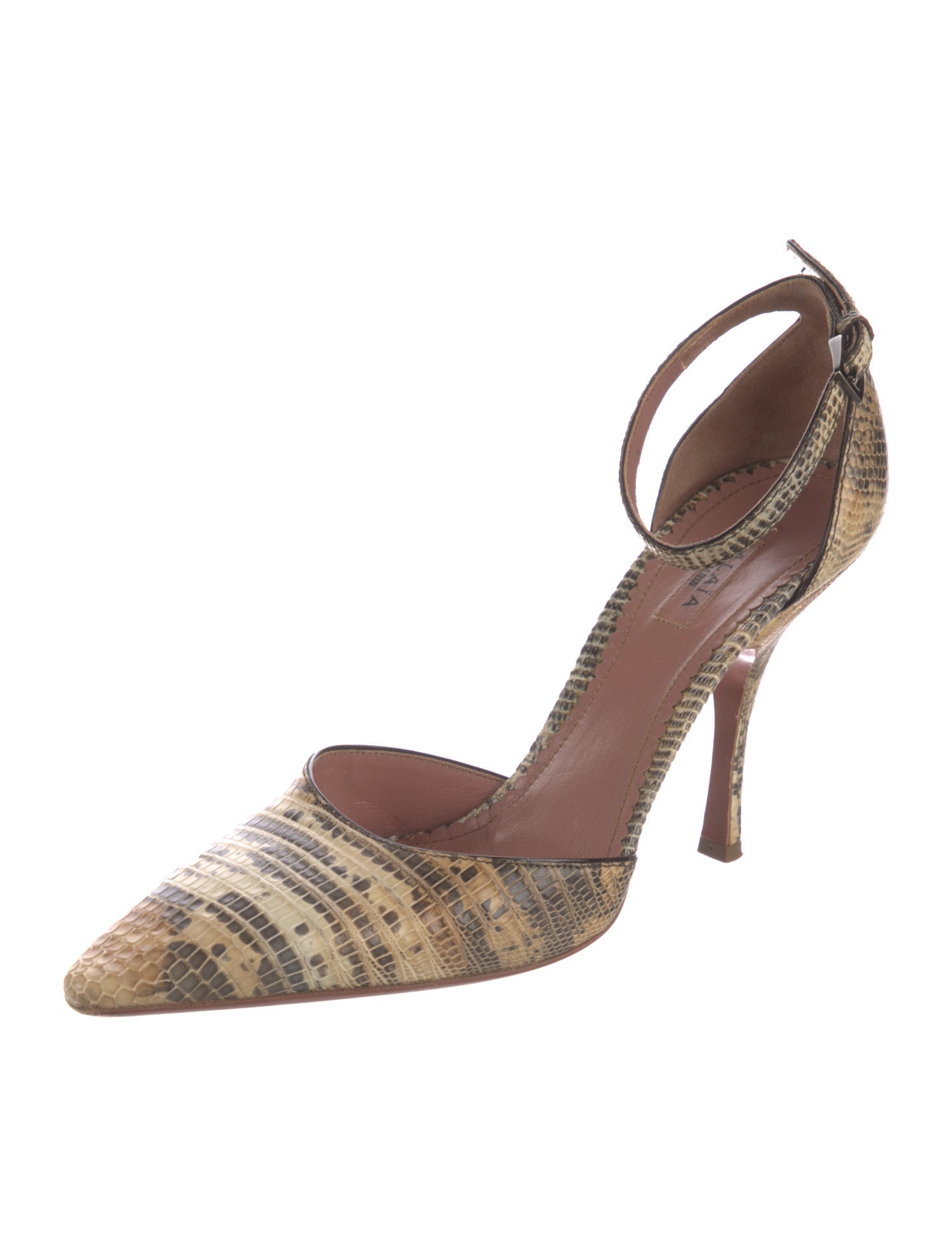 Alaïa Lizard Animal Print D'Orsay Pumps