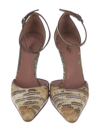 Alaïa Lizard Animal Print D'Orsay Pumps