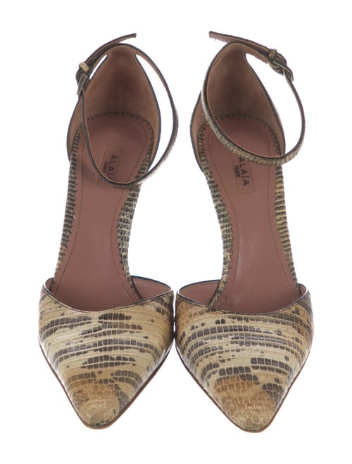 Alaïa Lizard Animal Print D'Orsay Pumps